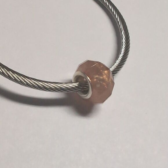 Amber Glittery Charm for Pandora Style Bracelet - Picture 4 of 4